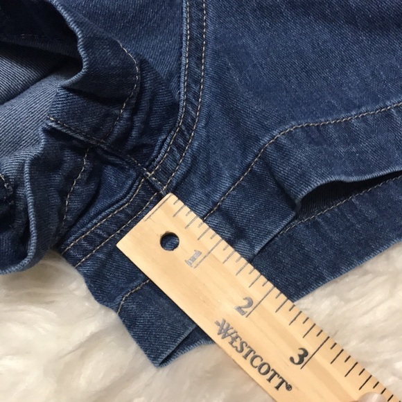 American Eagle Denim Long Sleeve Romper Sz XS - Picture 7 of 10